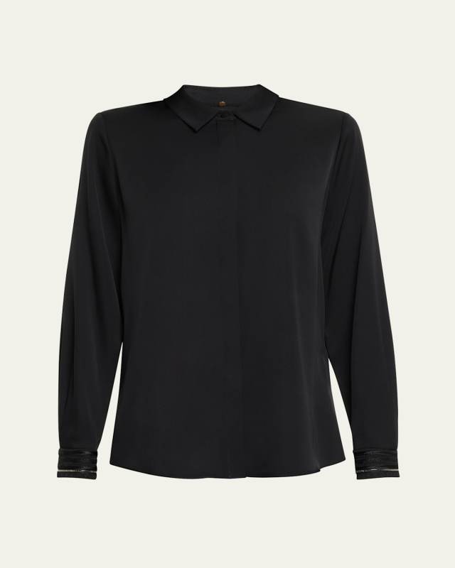 Devin Shimmer Embroidered Blous
